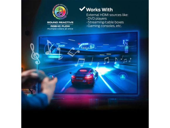 HDMI Color-Sync LED Strip Lighting for TVs up to 85 inch — LED Strip Lights, MONSTER