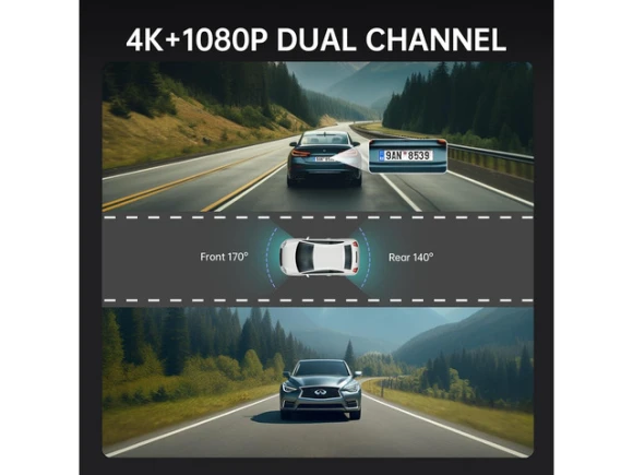 10'' Rear-view Mirror Dash Camera with 32GB SD Card — Dash Cam, VEEMENT