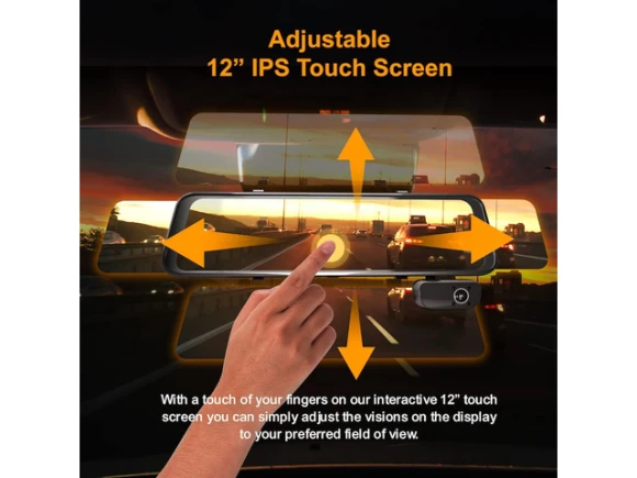 3-Channel Mirror Dash Cam with 1080p Video — Dash Cam, SUNIVISION