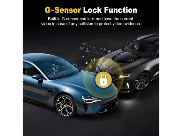 4K+2K Front and Rear Dash Camera with 64GB Card — Dash Cam, SUNIVISION