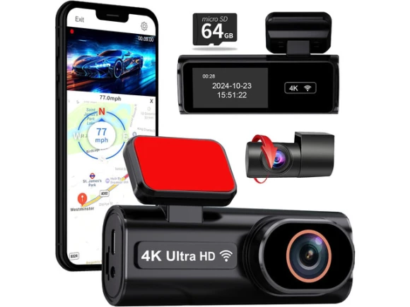 4K Front and Rear Dash Cam — Dash Cam, SUNIVISION