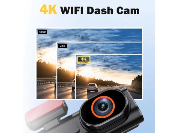 4K Front and Rear Dash Cam — Dash Cam, SUNIVISION
