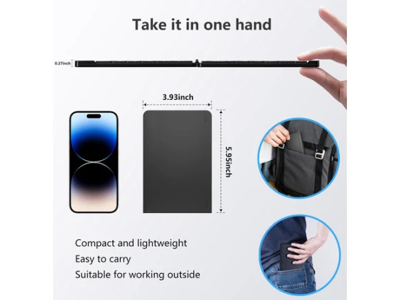 Foldable Wireless Keyboard — Bluetooth Keyboard, SUNIVISION