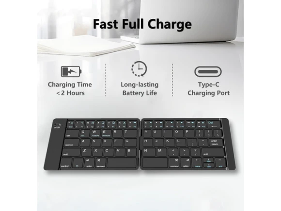 Foldable Wireless Keyboard — Bluetooth Keyboard, SUNIVISION