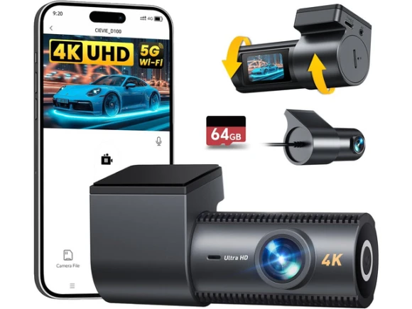 Front and Rear Dash Camera with 4K/1080P Recording — Dash Cam, WESTWAY