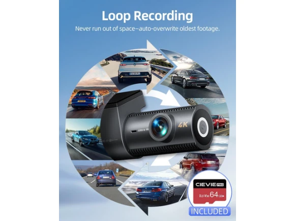 Front and Rear Dash Camera with 4K/1080P Recording — Dash Cam, WESTWAY