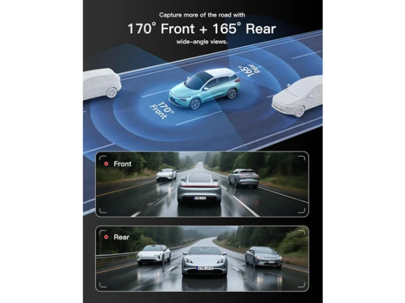 Front and Rear Dash Camera — Dash Cam, SUNIVISION