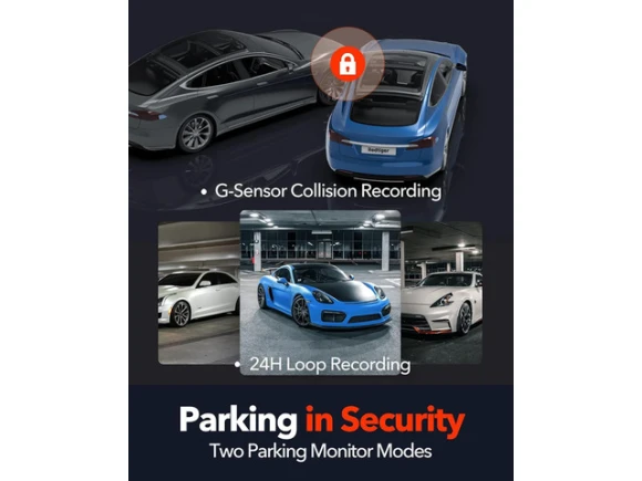 Front and Rear Dual Dash Camera, 4K+1080P — Dash Cam, REDTIGER