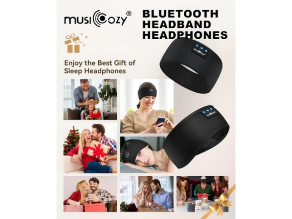 Sleep Headphones with a Headband — Wireless Earbuds, MUSICOZY