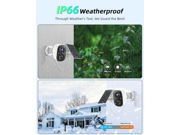 Solar Outdoor Wireless Security Camera, 2-Pack — Security Camera, SUNIVISION