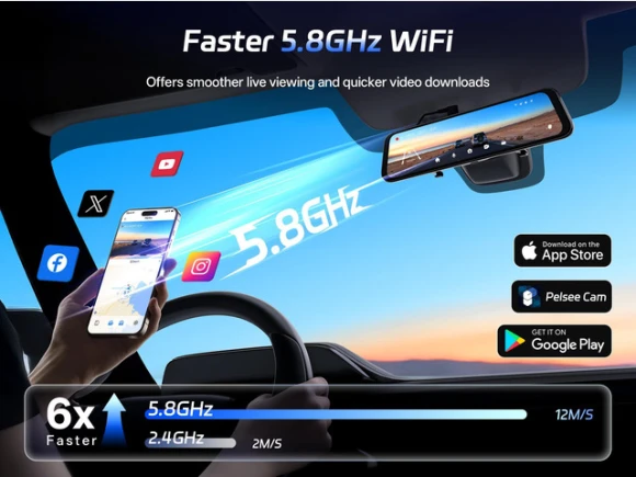 Mirror Dash Cam P12 Pro — Dash Cam, KEHIPI