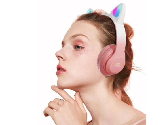 Purple Foldable Headset — Wireless Earbuds, Gemdeck