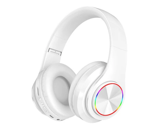 White Foldable Headphones — Wireless Earbuds, Gemdeck