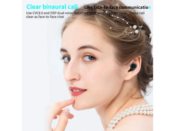 Wireless earbuds, Black — Wireless Earbuds, KEHIPI