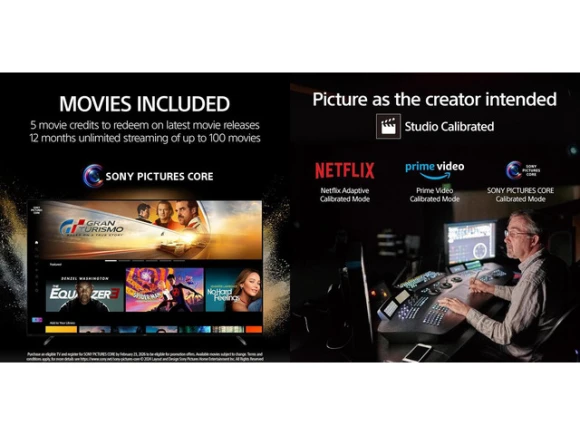 55-Inch OLED Television with HDMI Cable and Streaming Bundle — Smart TV, Sony