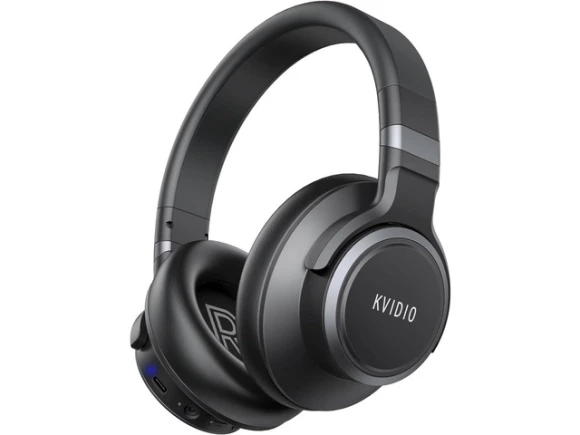 Active Noise-Cancelling Over-Ear Headphones — Wireless Earbuds, KVIDIO
