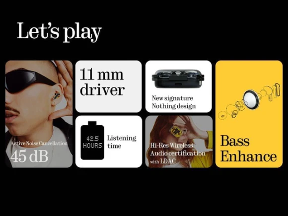 Black Wireless Earbuds — Wireless Earbuds, Nothing