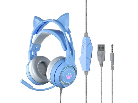 Cat-Ear Foldable Headphones — Wireless Earbuds, Gemdeck