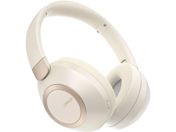 Over-Ear Headphones, Beige White — Wireless Earbuds, LORELEI
