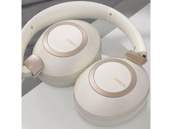 Over-Ear Headphones, Beige White — Wireless Earbuds, LORELEI