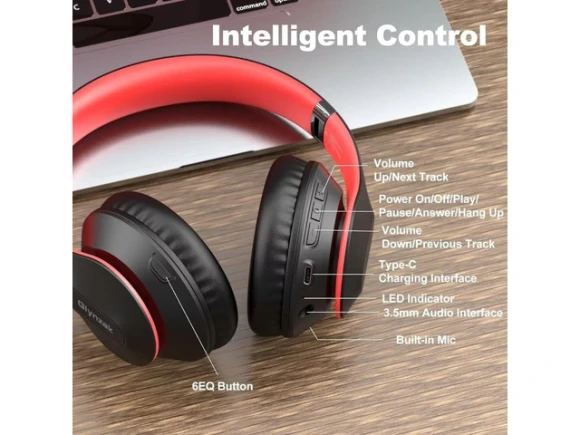 Over-ear wireless Bluetooth headphones — Wireless Earbuds, TUKO