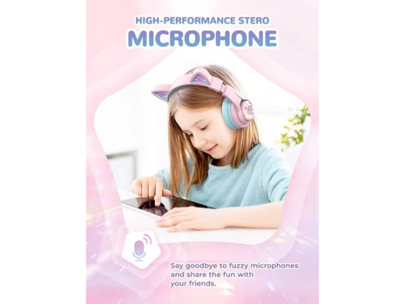 Pink Headphones — Wireless Earbuds, iClever