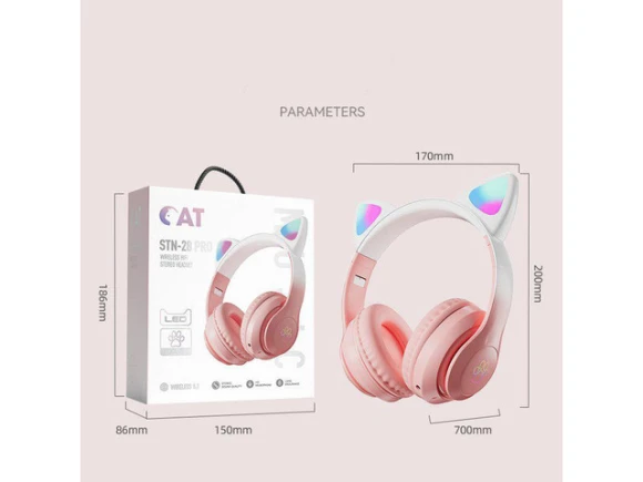 Purple Foldable Headset — Wireless Earbuds, Gemdeck