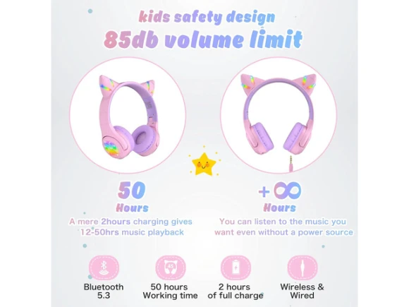 Purple Headphones — Wireless Earbuds, Riwbox
