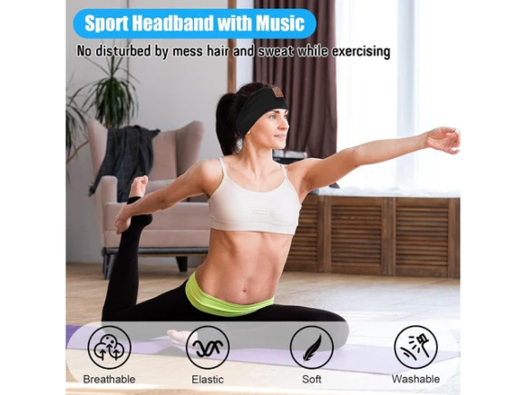 Sleeping headphones, 2-Pack, Black & Grey — Wireless Earbuds, TUKO