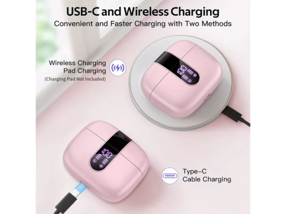True Wireless Earbuds with Wireless Charging Case — Wireless Earbuds, TAGRY