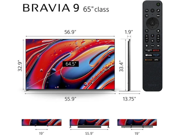 65-Inch 4K Ultra HD Mini LED and QLED Television — Smart TV, Sony