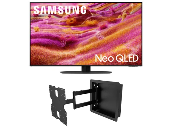 50-Inch Neo QLED Smart TV Bundle with Full-Motion In-Wall Mount — Smart TV, Samsung