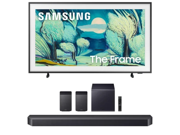 50-inch QLED TV and soundbar bundle — Smart TV, Samsung
