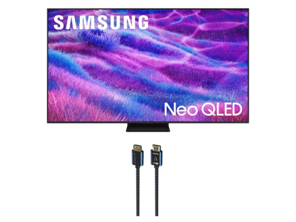 75-inch Neo QLED 4K Smart TV Bundle with HDMI Cable — Smart TV, Samsung
