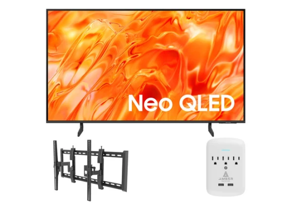 50-inch NeoQLED Television Bundle with Tilt-Extension Mount and Surge Protector — Smart TV, Samsung
