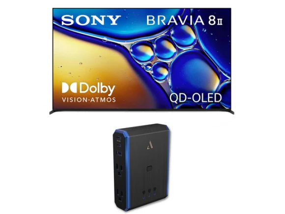 65-inch QD-OLED 4K Television Bundle — Smart TV, Sony
