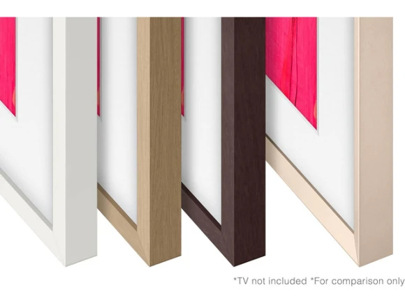 65-inch QLED Smart TV with Modern Teak Bezel — Smart TV, Samsung