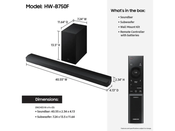 75-inch TV and Soundbar Bundle — Smart TV, Samsung