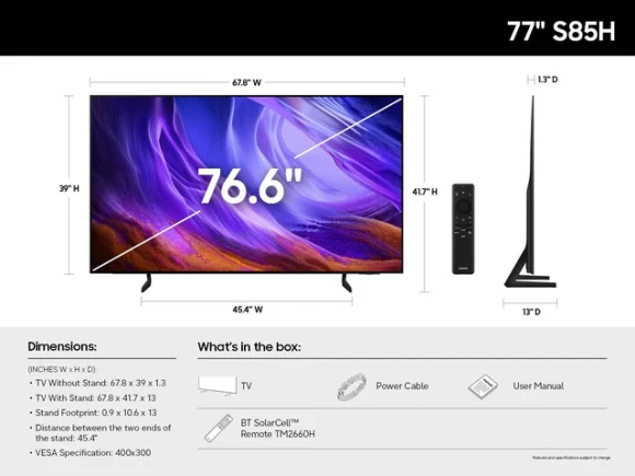 77-Inch OLED Smart TV — Smart TV, Samsung