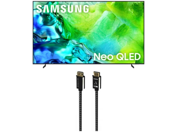100-inch QLED TV bundle with HDMI cable — Smart TV, Samsung