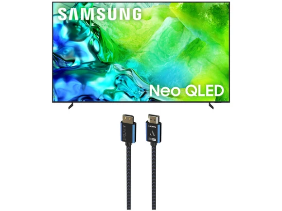 85-inch 4K TV with HDMI cable — Smart TV, Samsung