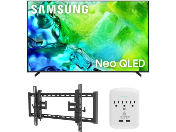 85-inch Neo QLED 4K Smart TV Bundle with Tilt Extension and Surge Protector — Smart TV, Samsung