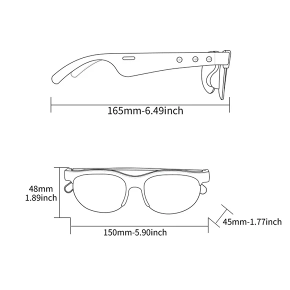 Bluetooth Audio Smart Glasses — Wireless Earbuds, FDDT
