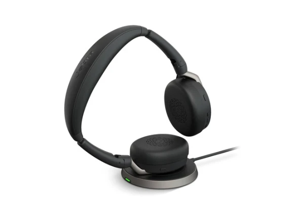 Evolve2 65 Flex MS Black Stereo Wireless Headset — Wireless Earbuds, Jabra
