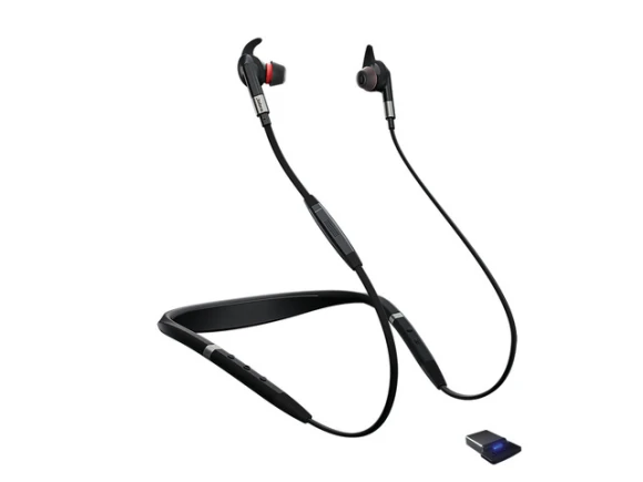 Wireless headset with around-the-neck earbuds — Wireless Earbuds, Jabra
