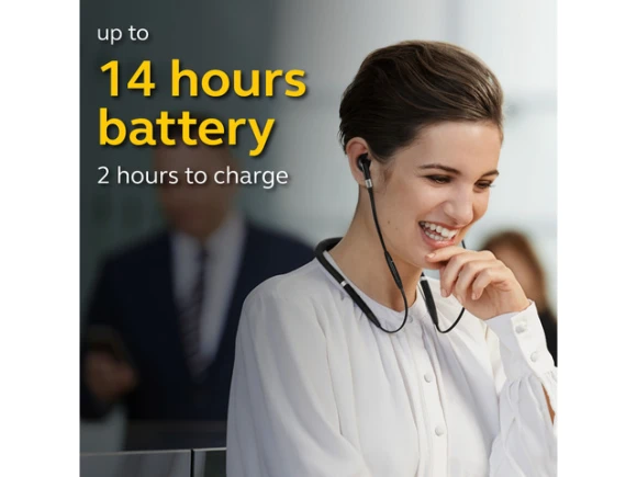 Wireless headset with around-the-neck earbuds — Wireless Earbuds, Jabra