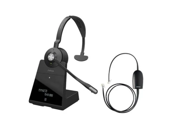 Wireless Mono Headset with EHS Polycom 14201-17 — Wireless Earbuds, Jabra
