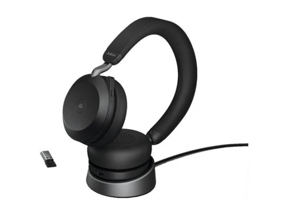 Wireless Stereo Headset, Black, with Charging Stand — Wireless Earbuds, Jabra