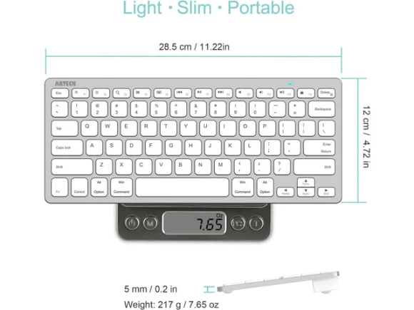 Bluetooth Keyboard for iPad, iPhone and Other Bluetooth-Enabled Devices — Bluetooth Keyboard, Arteck