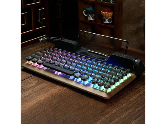 Retro Typewriter Mechanical Gaming Keyboard — Bluetooth Keyboard, 7KEYS